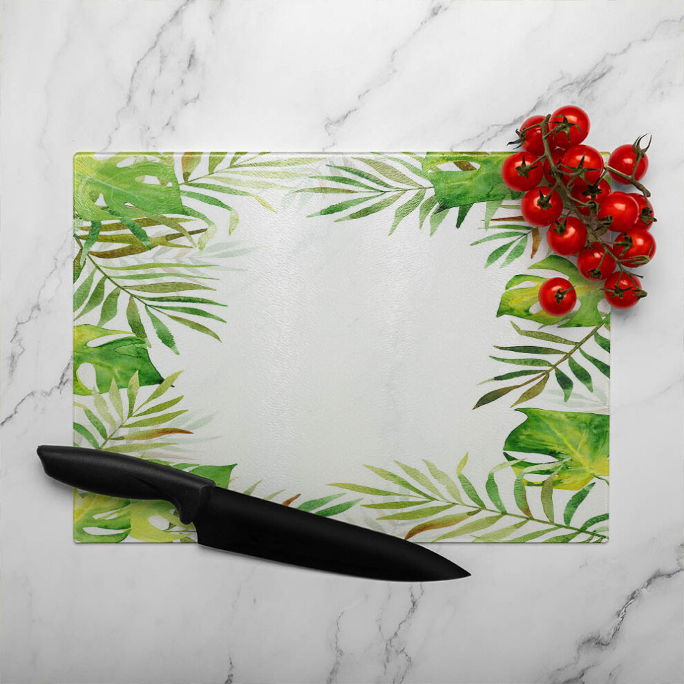 Benjamin Tate Design Botanical Glass Chopping Board