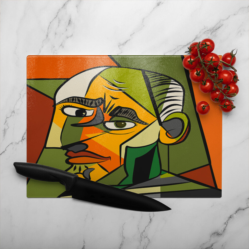 frowning man closeup designer glass chopping board-image-OPC-PHHXK5V-NEW