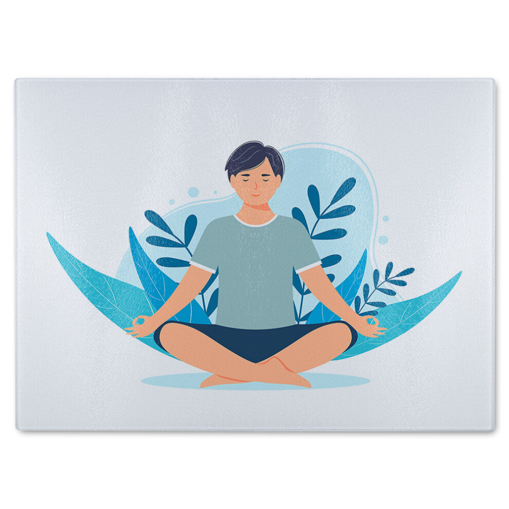 Benjamin Tate Design Meditation Illustration Designer Glass Chopping Board