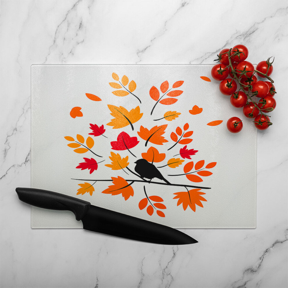 autumn bird on branch glass chopping board-image-OPC-PHHXMYH-NEW