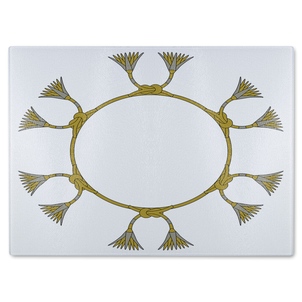 ancient egyptian lotus motifs glass chopping board-image-OPC-PHHXN5F-NEW