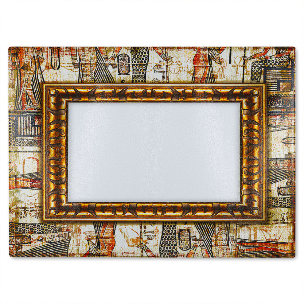 Benjamin Tate Design Rustic Egyptian Frame Glass Chopping Board