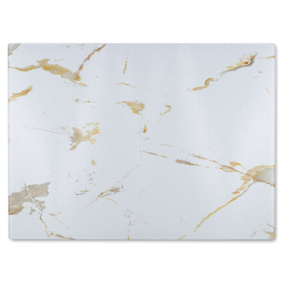 Benjamin Tate Design Gold Marble Glass Chopping Board