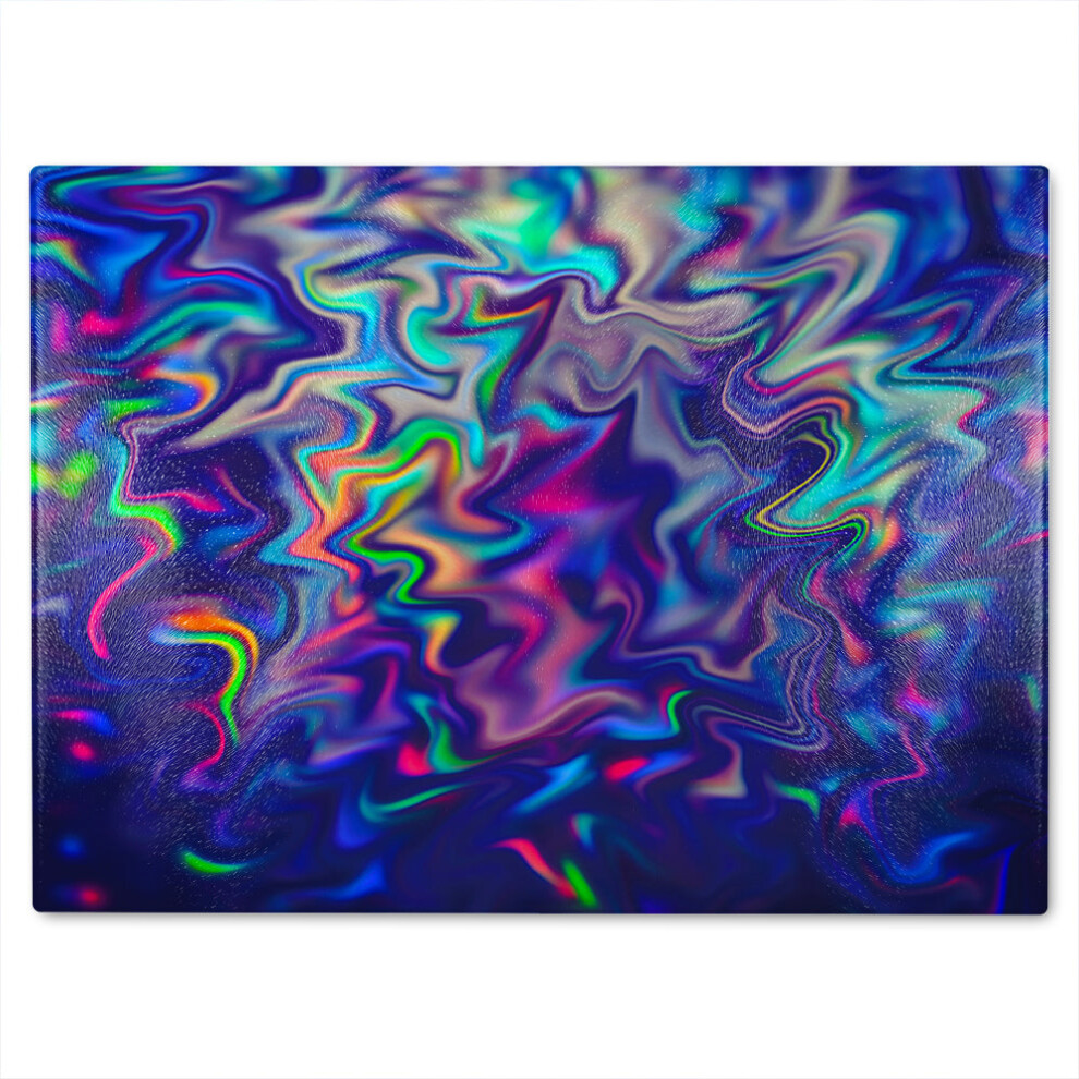 Benjamin Tate Design Psychedelic Marble Glass Chopping Board