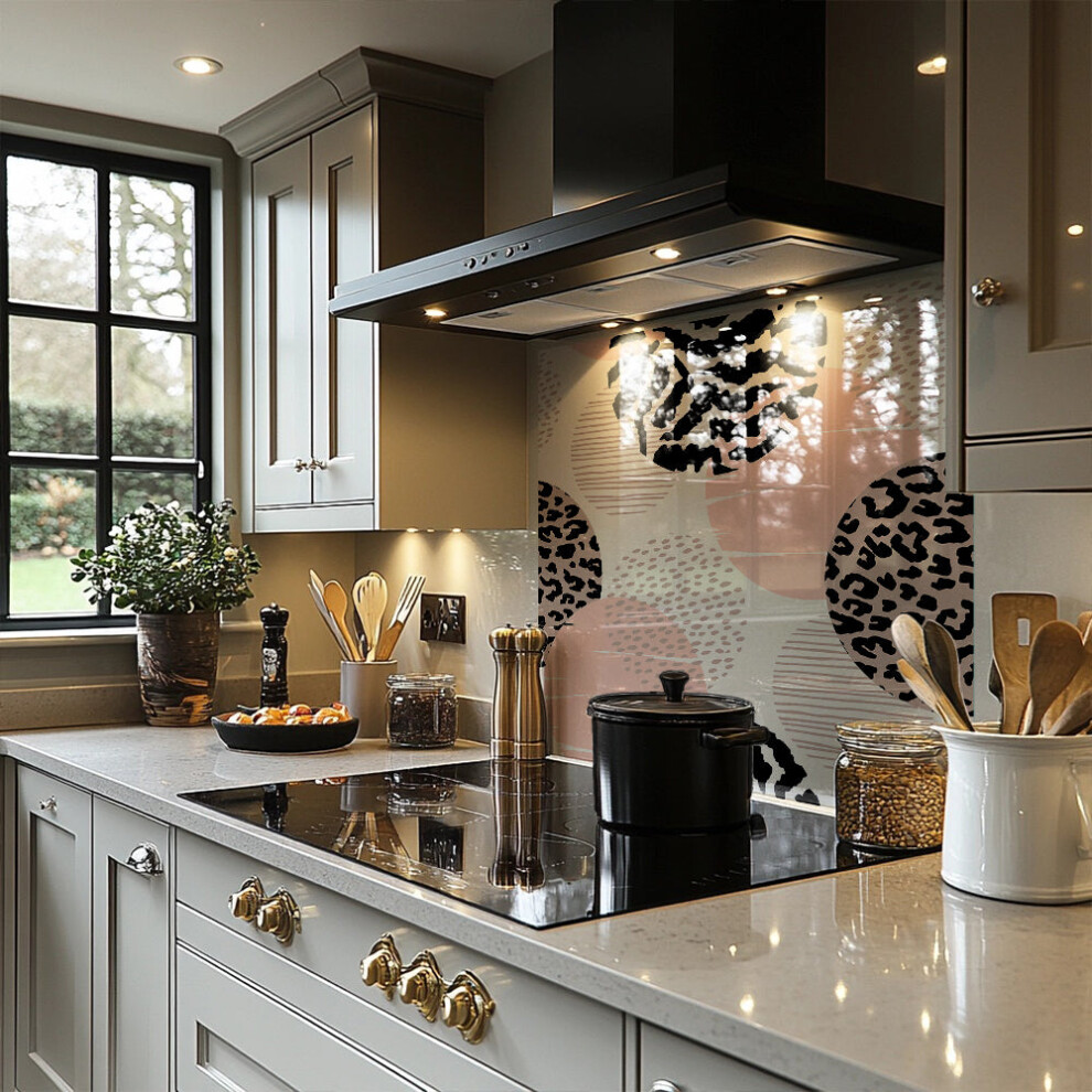 Benjamin Tate Design Abstract Geometrics With Animal Print And Circles Splash Back