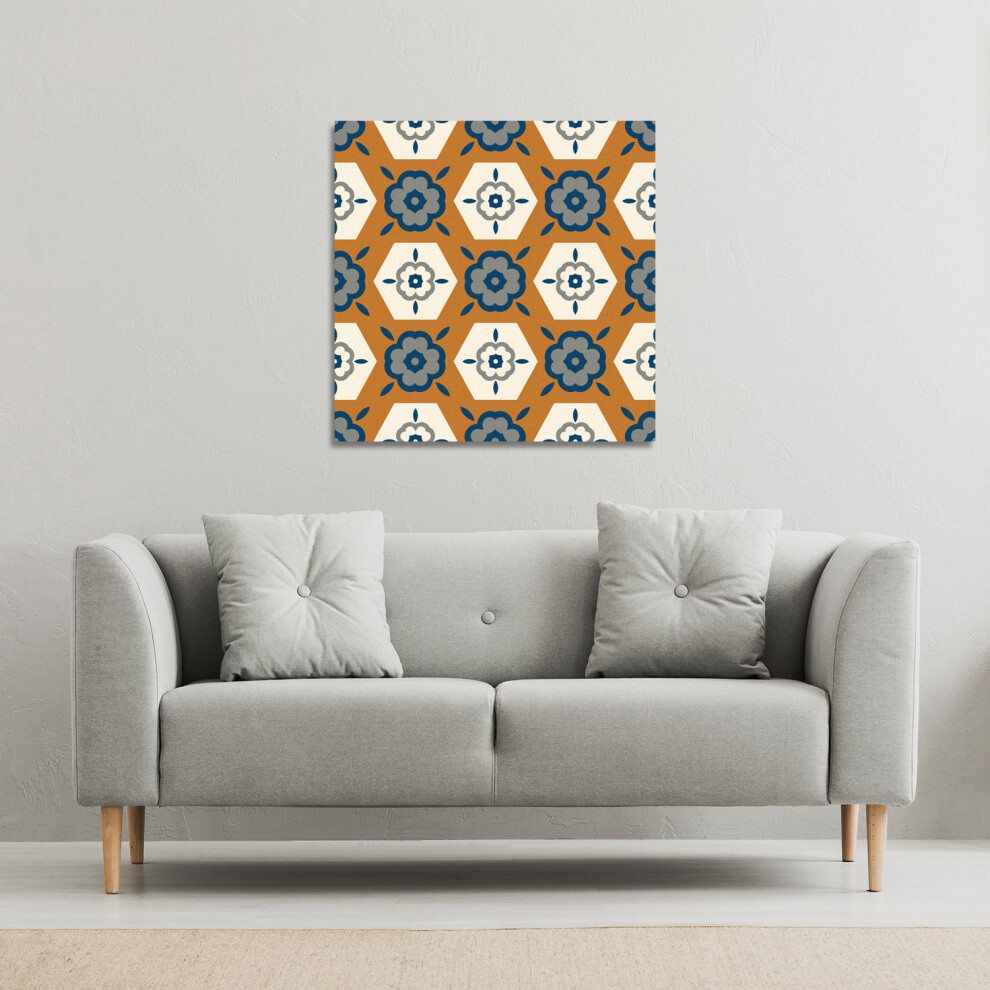 rust orange background with gray navy blue and beige canvas print-image-OPC-PHHY5T9-NEW