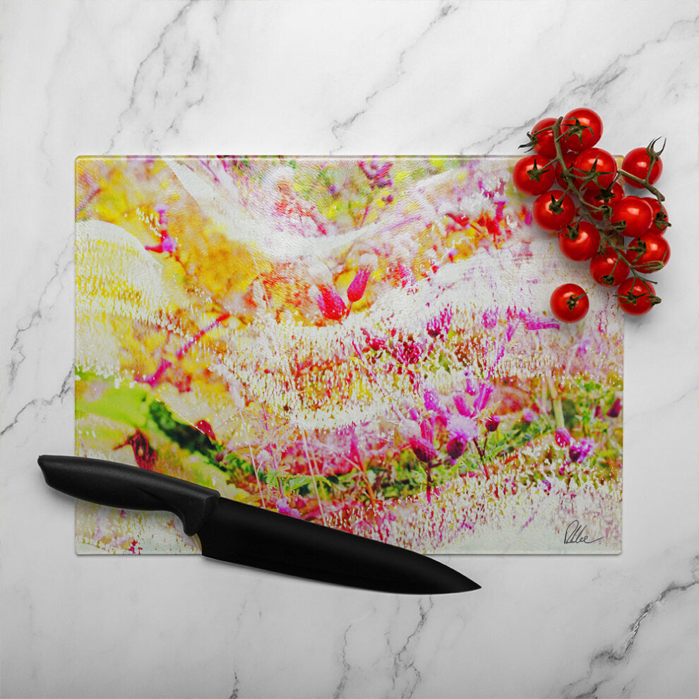 Benjamin Tate Design Colour Wilderness Glass Chopping Board