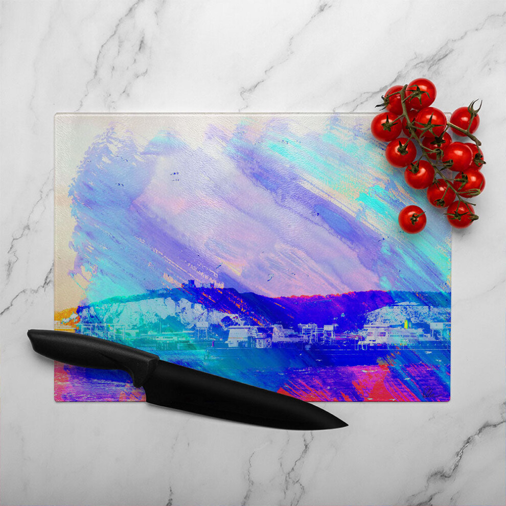 Benjamin Tate Design White Cliffs Odover Glass Chopping Board