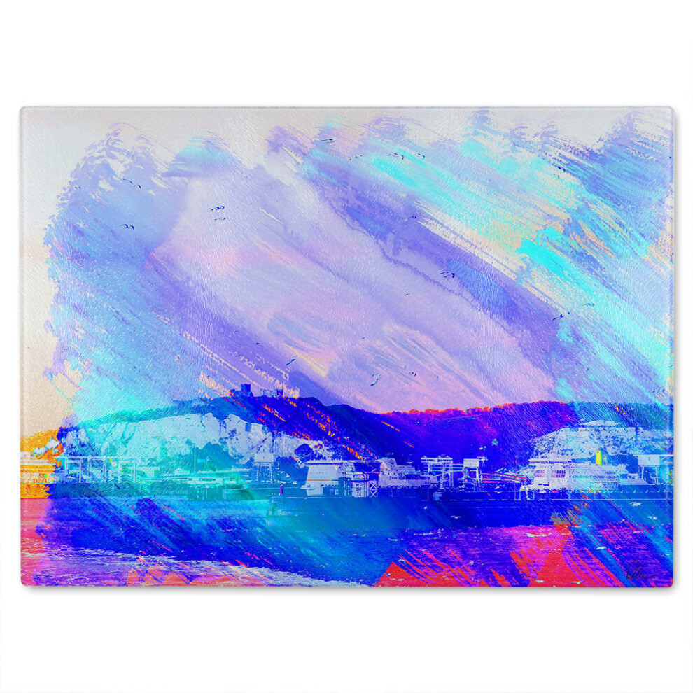 Benjamin Tate Design White Cliffs Odover Glass Chopping Board