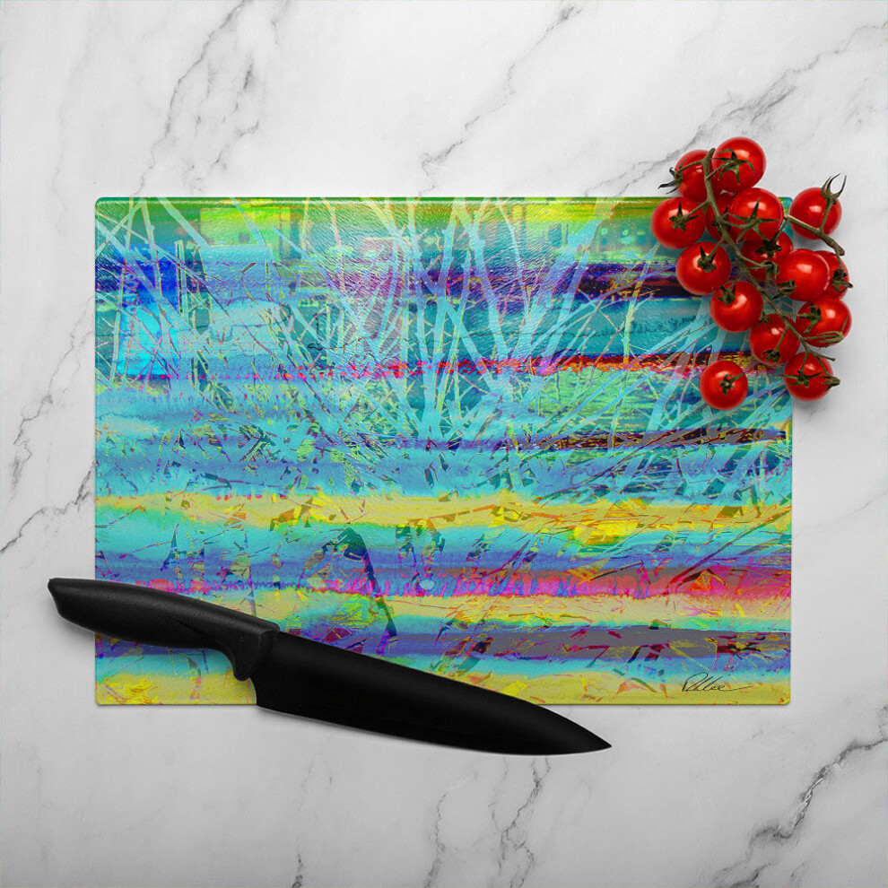 Benjamin Tate Design Branches Glass Chopping Board