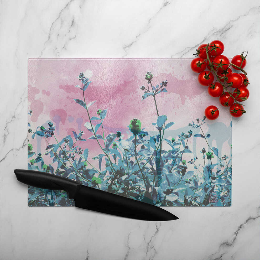 Benjamin Tate Design Berry Sky Glass Chopping Board