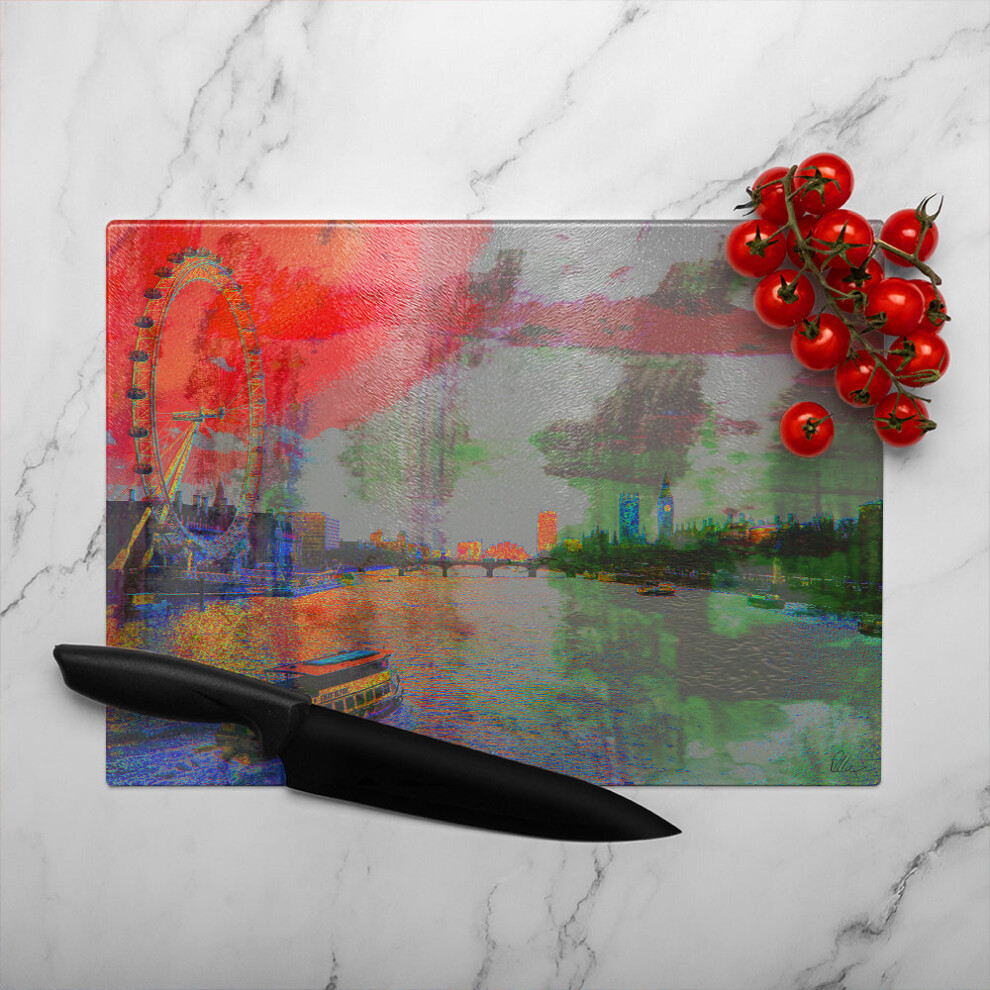 Benjamin Tate Design London Thames Glass Chopping Board