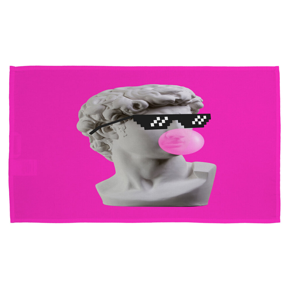 plaster statue davids head in pixel glasses kitchen towel-image-OPC-PHHYFZN-NEW