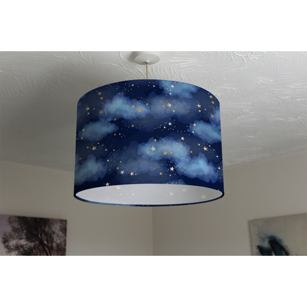 dark blue sky with gold foil constellations ceiling lamp shade-image-OPC-PHHYHTS-NEW