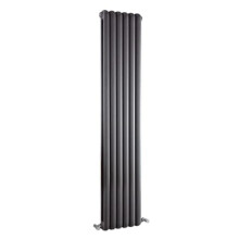 (Anthracite) Nuie Salvia Tall & Vertical, Double Panel Radiator, Wall Mounted, Ideal for Bathroom, Kitchen, Living Room