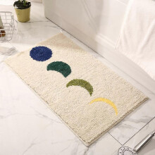 Bathroom Mat Simple Colorful Moon Pattern Soft Anti-Slip TPR Bottom Floor Carpet 3 Sizes Hallway Shower Room Thicken Bath Mat