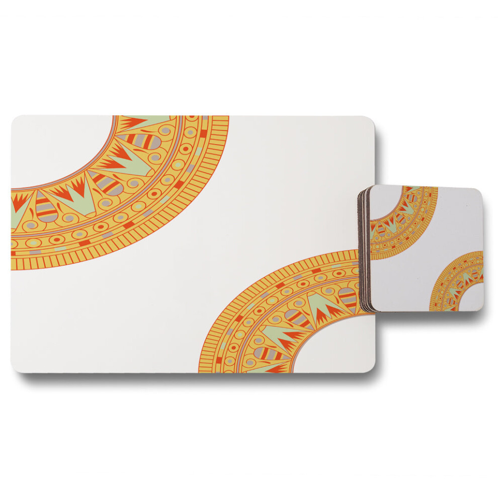 Benjamin Tate Design Egyptian Hieroglyphs Placemat Coaster Set