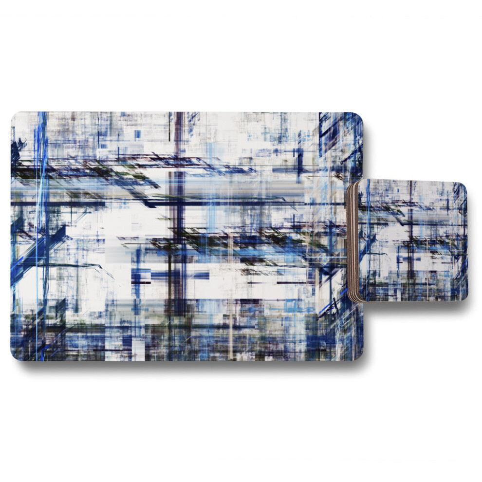 blue grunge pattern placemat coaster set-image-OPC-PHHYRFC-NEW