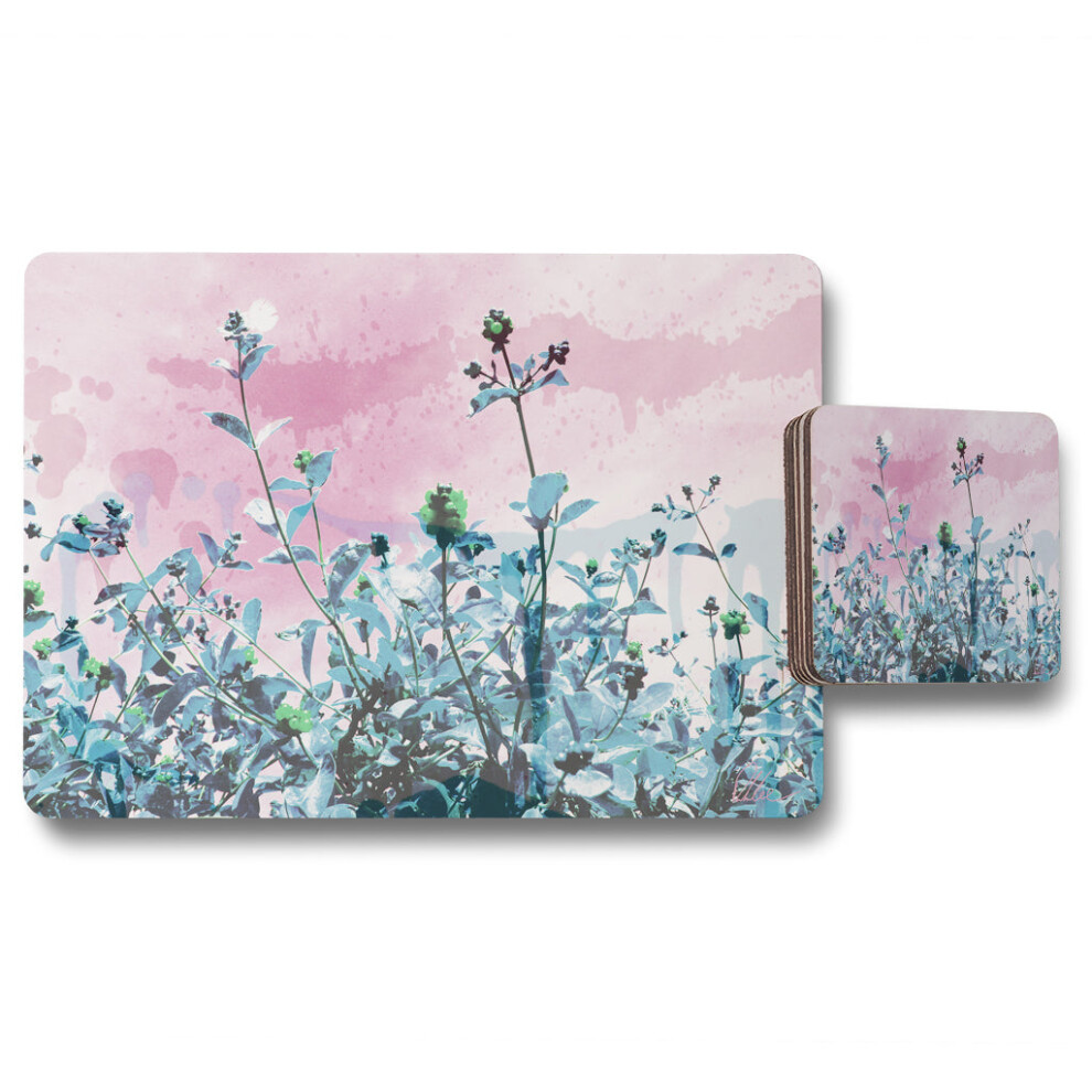 Benjamin Tate Design Berry Sky Placemat Coaster Set