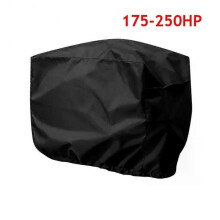 (Black-175-250HP) 15-250HP Full Outboard Motor Engine Boat Cover 210D Waterproof Anti-scratch Heavy Duty Engine Protector Motor Black Boat Fabric