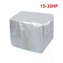 (Silver-15-30HP) 15-250HP Full Outboard Motor Engine Boat Cover 210D Waterproof Anti-scratch Heavy Duty Engine Protector Motor Black Boat Fabric