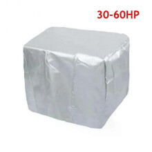 (Silver-30-60HP) 15-250HP Full Outboard Motor Engine Boat Cover 210D Waterproof Anti-scratch Heavy Duty Engine Protector Motor Black Boat Fabric