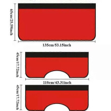 (3Pcs Red M) Universal Car Magnetic Fender Cover Mat Leather Pad Protective Mat Mechanic Work Mat Auto Repairing Pad
