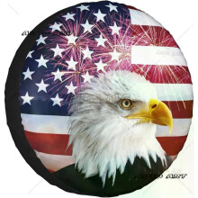 (16 inch, 06) Beautiful Eagle in Flight Spare tire Covers Potable Universal Wheel Covers Powerful Sun-Proof Waterproof Tire Cover for SUV Trai