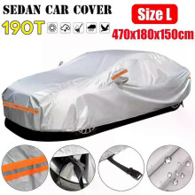 (Sedan L) Universal 190T Full Car Cover Indoor Outdoor Waterproof Anti Snow Sunshade Dustproof Sedan Car Protective Cover M/L Size
