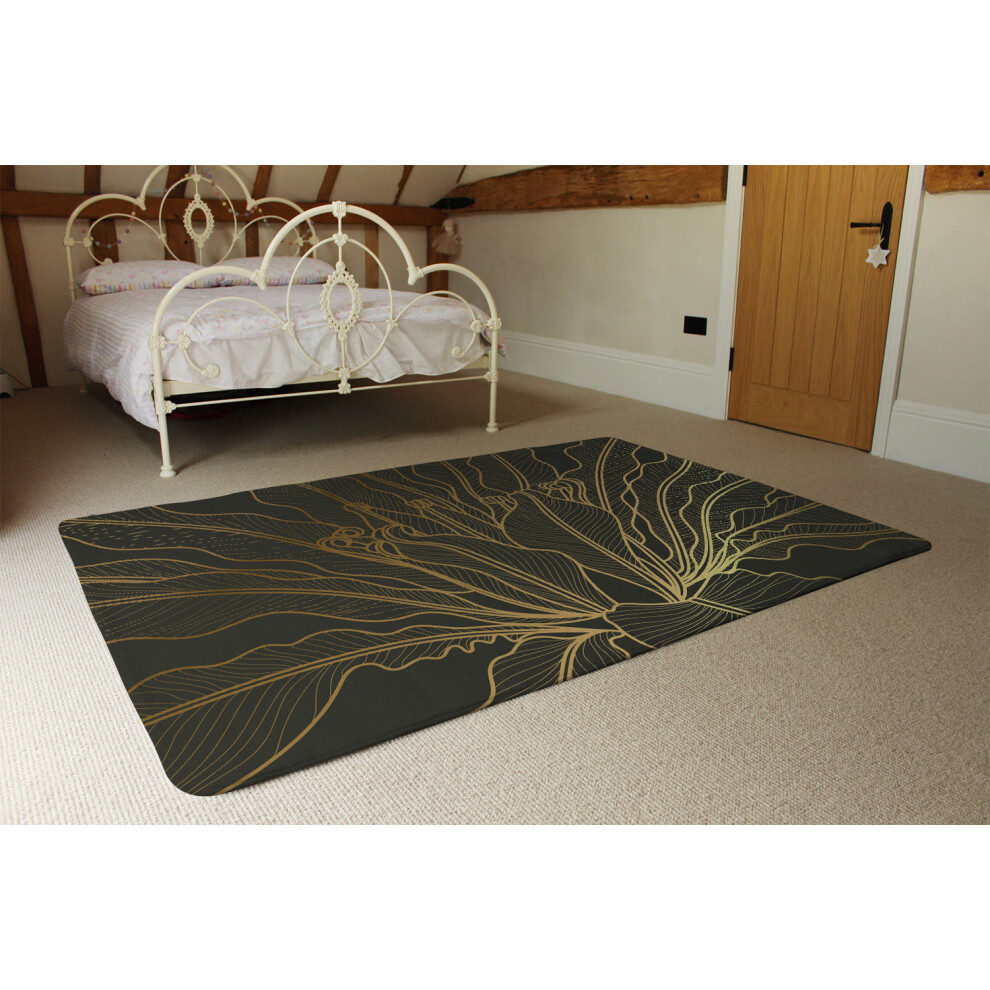 golden splitleaf philodendron plant with monstera plant line art rug-image-OPC-PHHYVMR-NEW