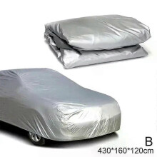 (M) The Four Seasons Fit Full Car Cover Waterproof Dustproof PE Film Coat Aluminum Protective Sunshade UV Ray Reflectioncar Cover