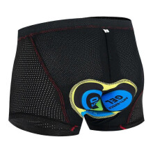 (XL, Yellow) Men's Cycling Underwear Gel Padded Breathable MTB Bike Shorts Anti-Sweat Briefs