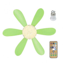 (Green Crystal lampshade) E27 Modern Reversible Ceiling Fan Light 40w Bedroom Remote Control Fan Light