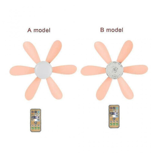 (White Crystal lampshade) E27 Modern Reversible Ceiling Fan Light 40w Bedroom Remote Control Fan Light 2