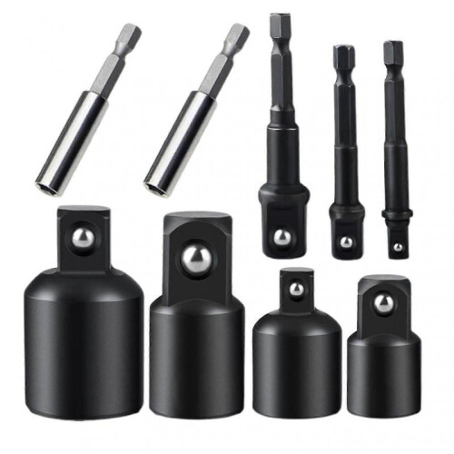 9pcs/set Hex Square Ball Connecting Rod Bit Wrench Socket Adapter_a_hf
