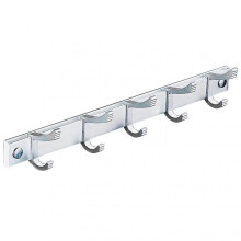 (Silver, 3) Naievear Hook Rack Sturdy Punch-free 2 Colors Coat Rack For Coats