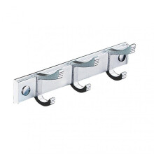 (Silver, 1) Naievear Hook Rack Sturdy Punch-free 2 Colors Coat Rack For Coats