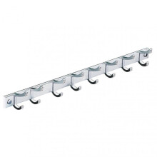 (Silver, 6) Naievear Hook Rack Sturdy Punch-free 2 Colors Coat Rack For Coats