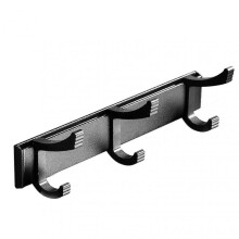 (Black, 1) Naievear Hook Rack Sturdy Punch-free 2 Colors Coat Rack For Coats