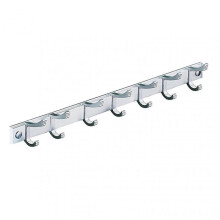 (Silver, 5) Naievear Hook Rack Sturdy Punch-free 2 Colors Coat Rack For Coats