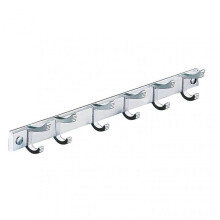 (Silver, 4) Naievear Hook Rack Sturdy Punch-free 2 Colors Coat Rack For Coats