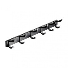 (Black, 4) Naievear Hook Rack Sturdy Punch-free 2 Colors Coat Rack For Coats