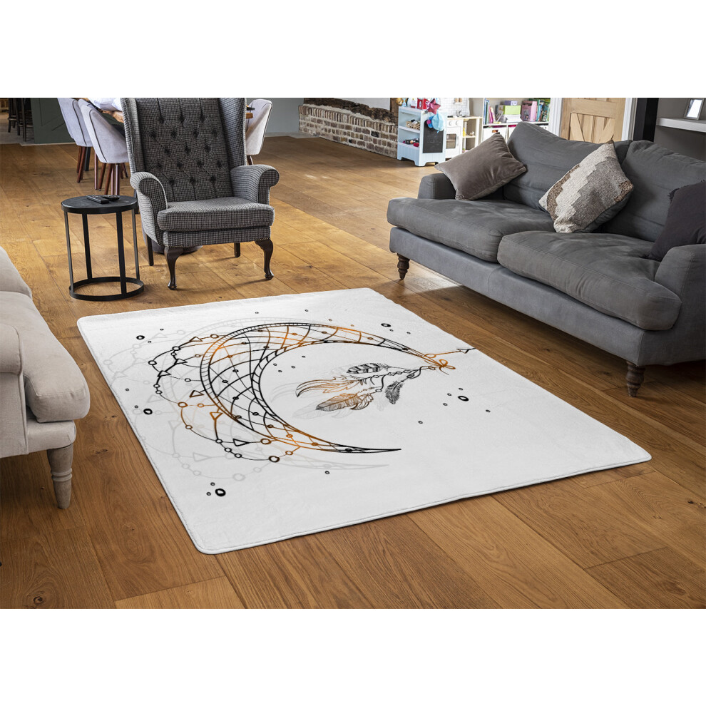 Benjamin Tate Design Dream Catcher With Crescent Moon Rug
