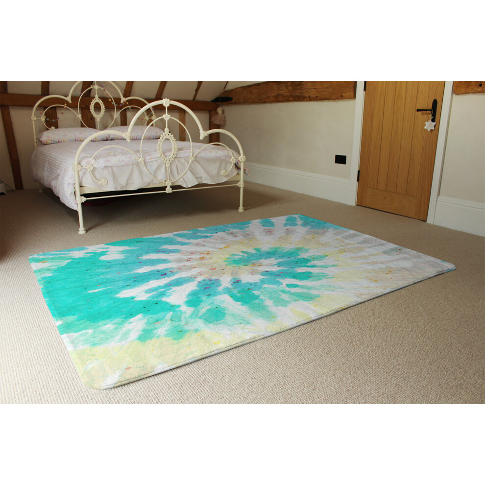 Benjamin Tate Design Tie Dye Pattern Shibori Print Rug