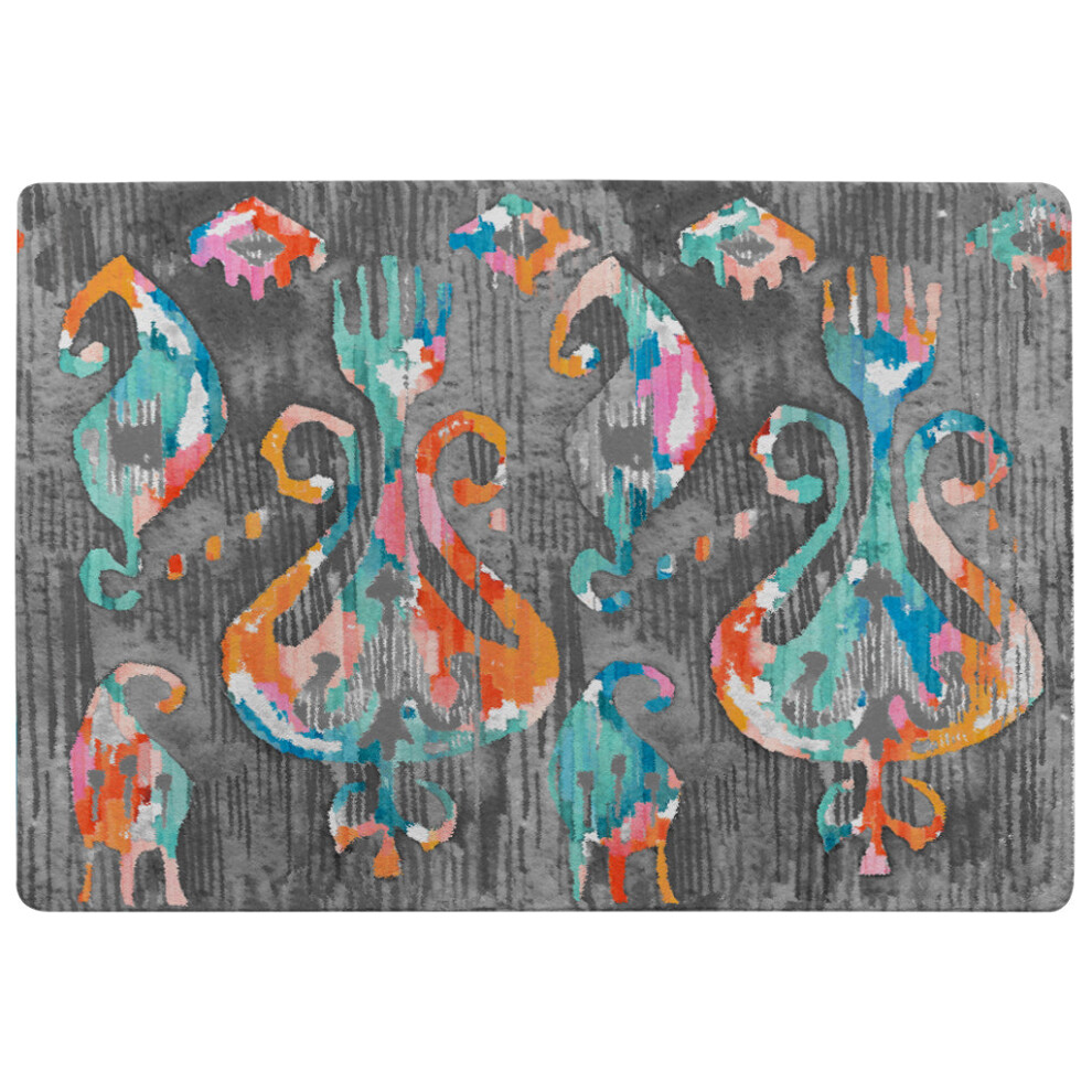 Benjamin Tate Design Trendy Tribal Pattern In Watercolour Style Rug