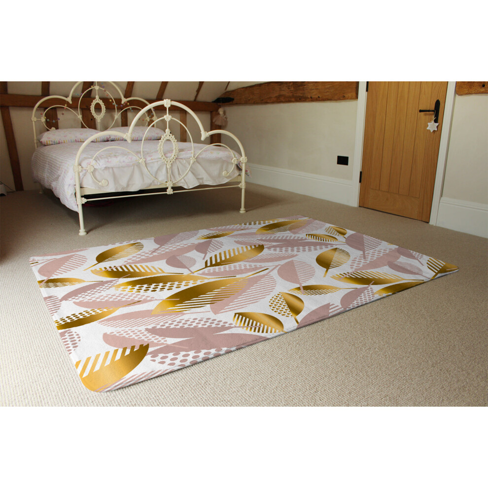 Benjamin Tate Design Gold Pastel Rose And Autumn Rug