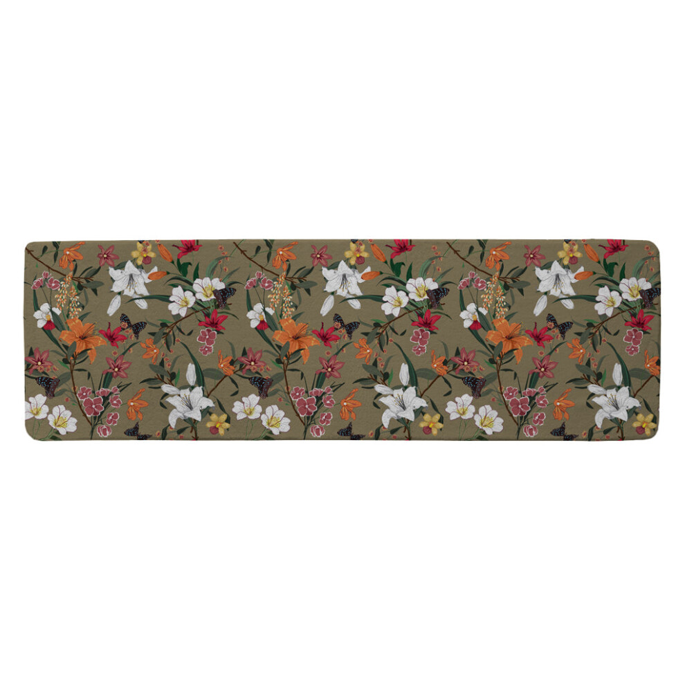 Benjamin Tate Design Selection Of Flowers Runner Rug