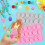 2024 2pcs Easter Silicone Molds Chocolate Mold, Easter Egg Rabbit Non-stick Baking Molds Candy Mold for K 4