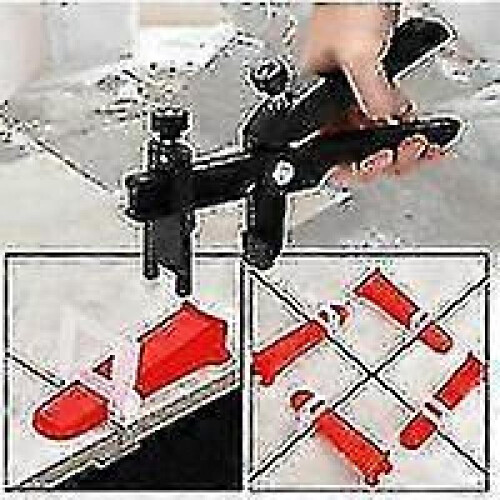 Tools Tiler Installation Tools- Adjustable Clamps Heavy Duty Black Floor Locating System Leveling Ti 2