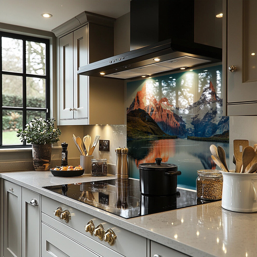 fantastic evening panorama of bachalp lake designer splash back-image-OPC-PHHZGXS-NEW